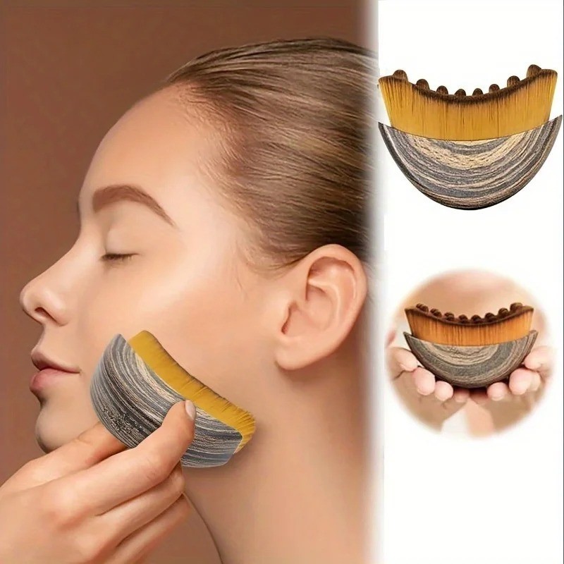 New Lymphatic Contour Face Brush, Dry Brushing Face Brush, Lymphatic Drainage
