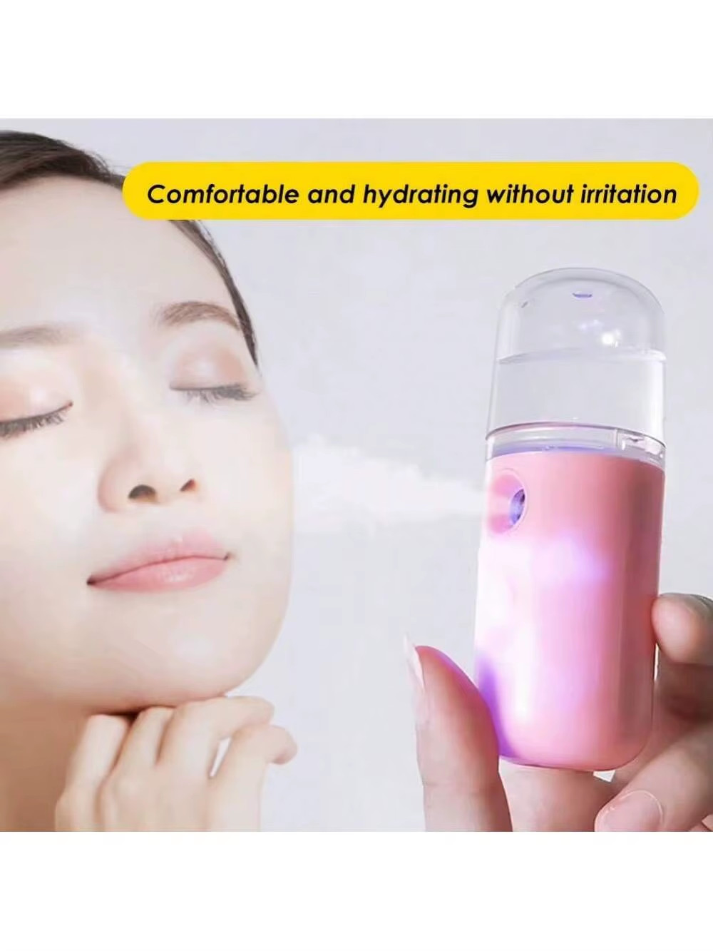 USB Mist Facial Sprayer Humidifier Rechargeable Nebulizer Face Steamer Moisturiz