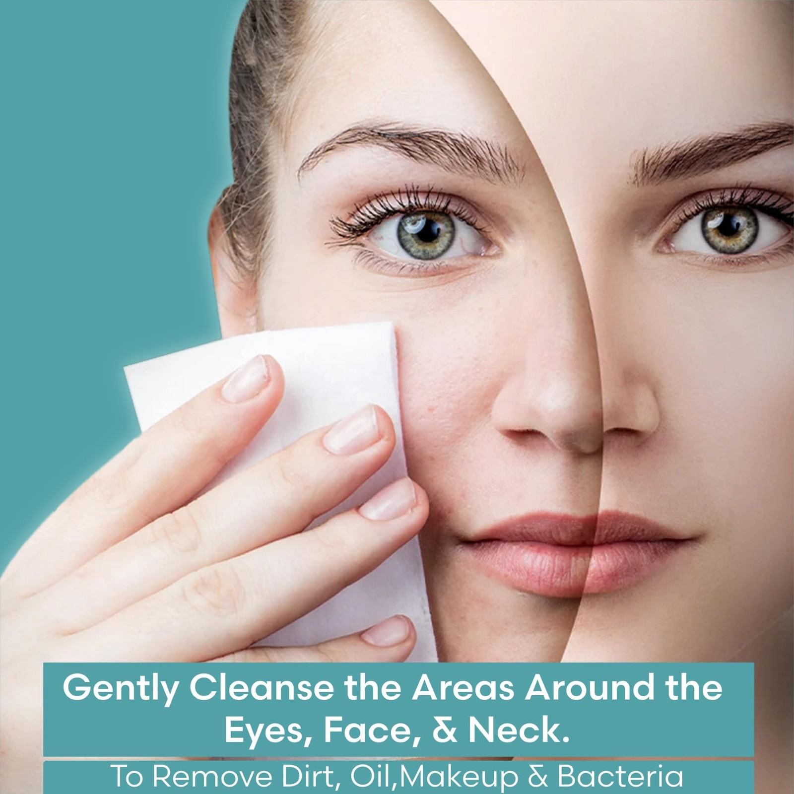 Brookstone Makeup Remover Wipes Individually HYALURONIC ACID + CUCUMBER