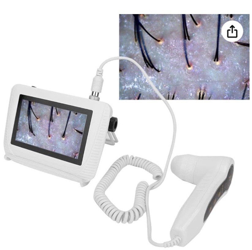 Digital Skin and Hair Analyzer Portable Rechargeable 5 Inch LCD