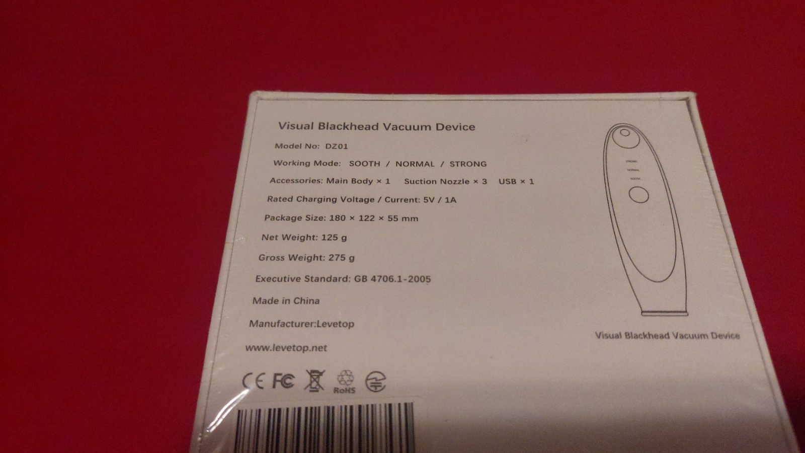 LeveTop Pore Vacuum Blackhead Remover with Camera Wifi to Phone Visual pimple