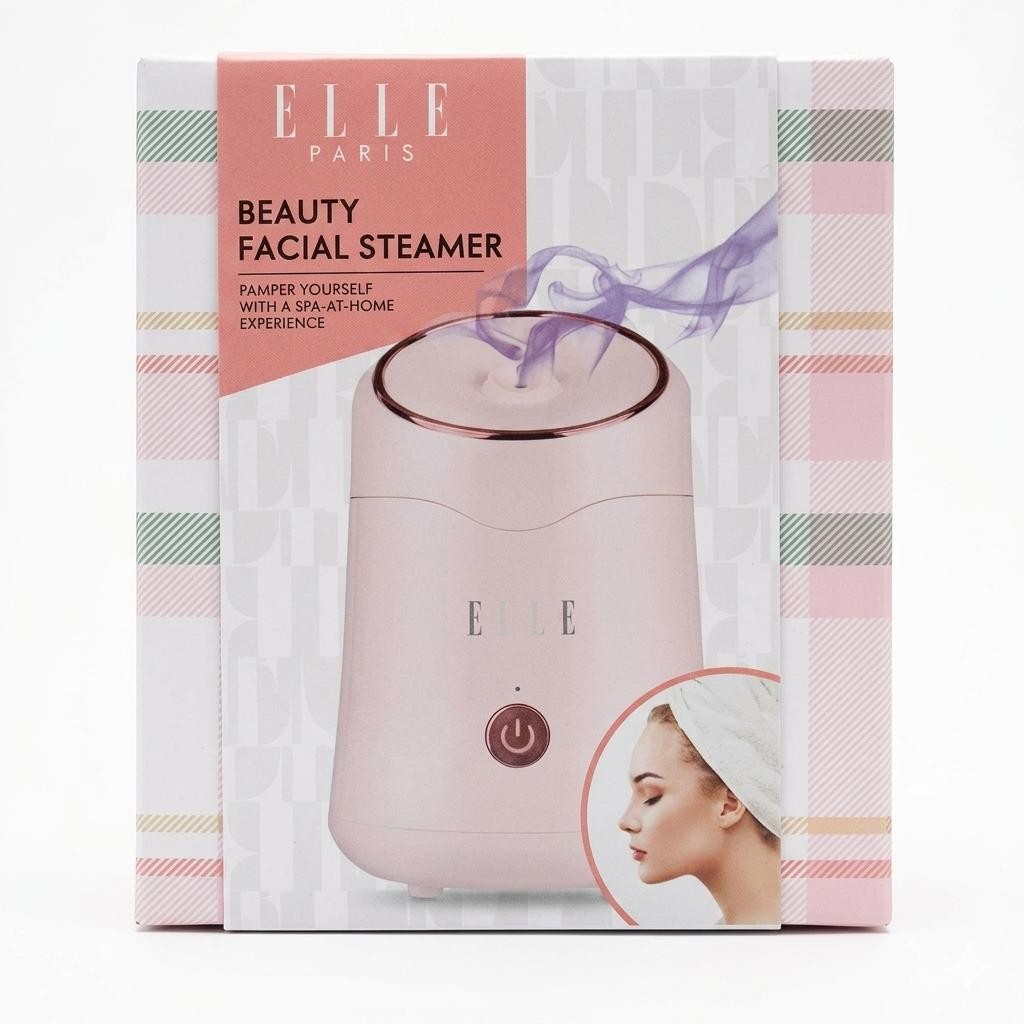 ELLE PARIS Facial Steamer Pink EL1866-NOC Hydrates & Deep Cleansing