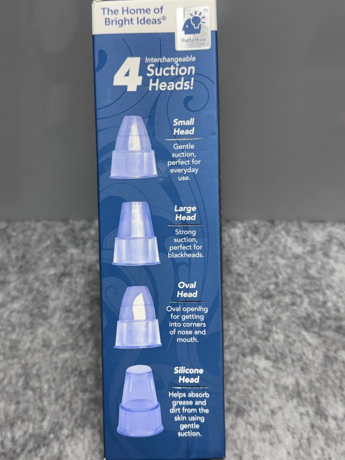 DermaSuction Pore Cleaning Device Vacuum Action 4 Interchangeable Suction Heads