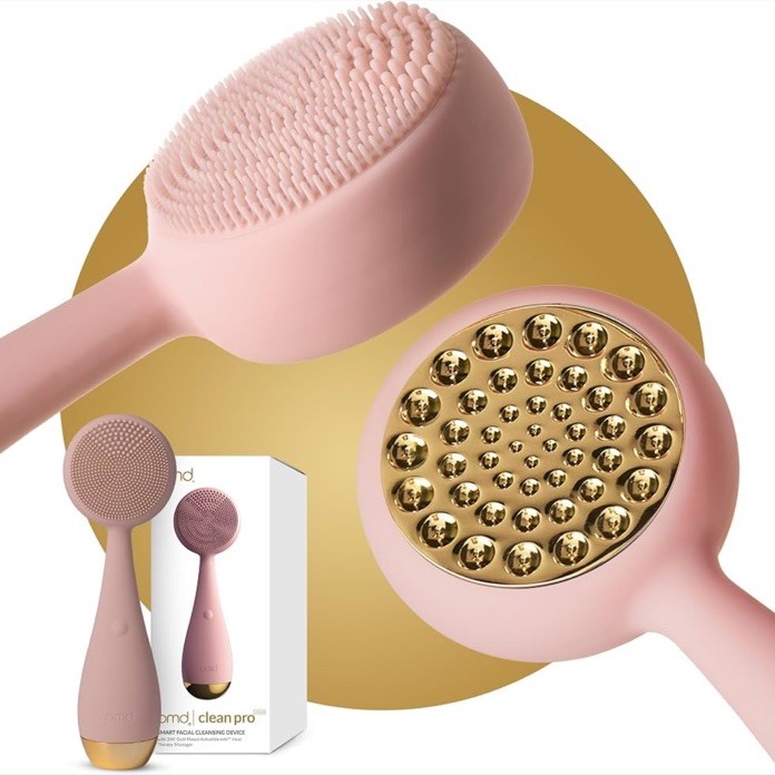 (47)PMD Clean Pro Smart Facial Cleansing Device, Pink w Gold Finish- Open box