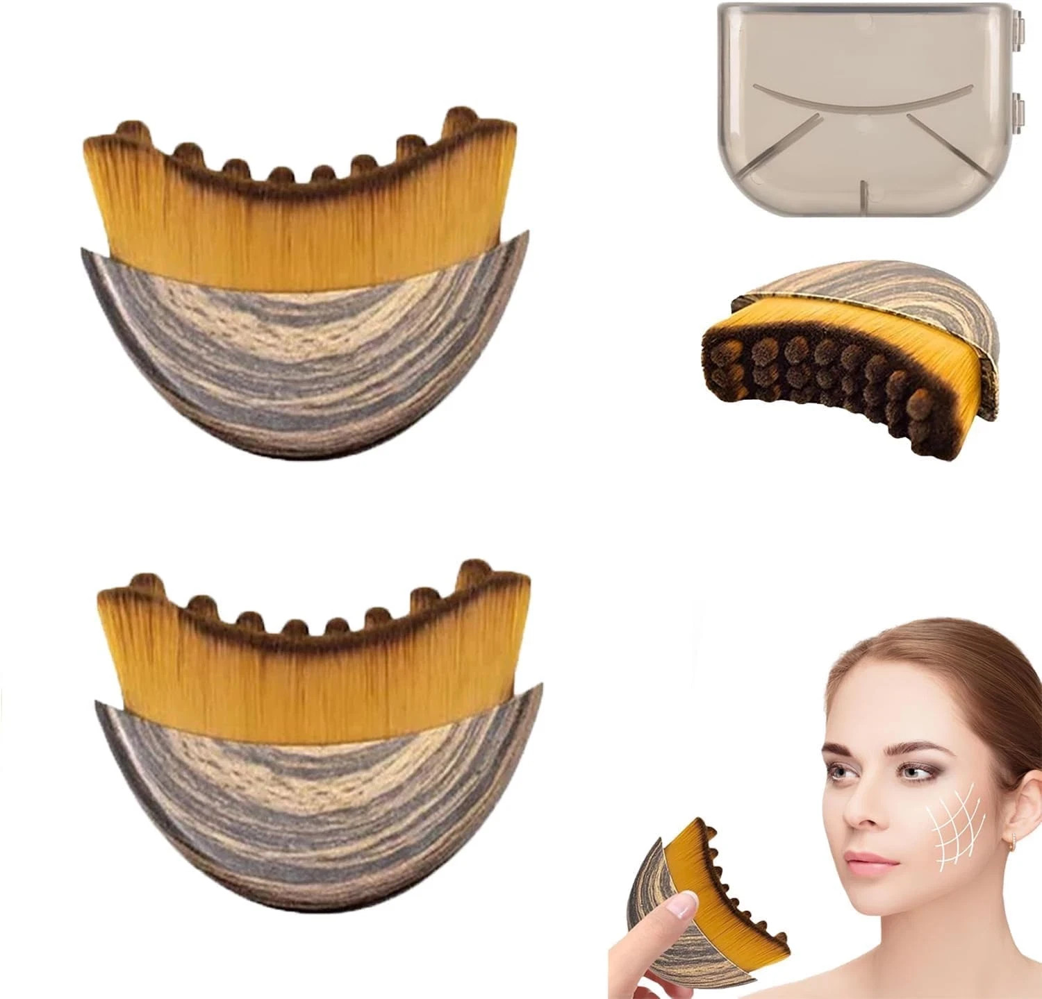 New Lymphatic Contour Face Brush, Lymphatic Drainage Massager for Face,Ergonomic