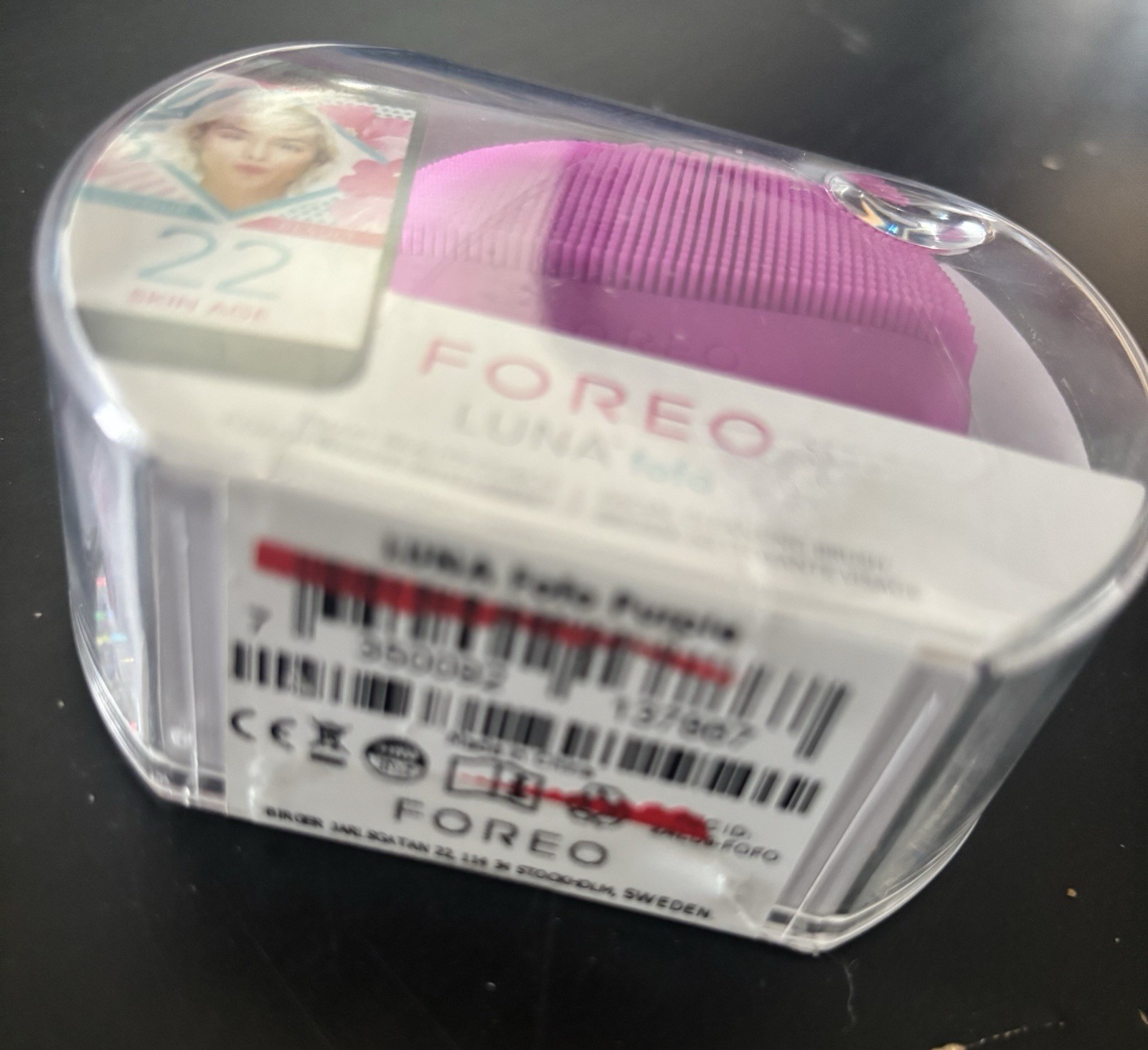New In Box FOREO LUNA fofo Smart Analyzer Facial Cleansing Brush Purple Sweden