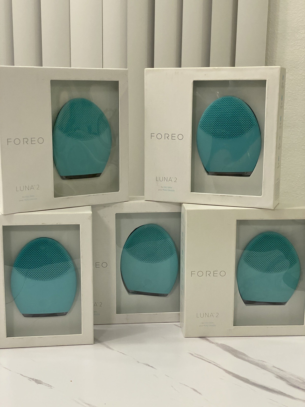 Lot Of 5 NEW FOREO Luna 2 Sonic Face Brush for Combination Skin FREE SHIPPING