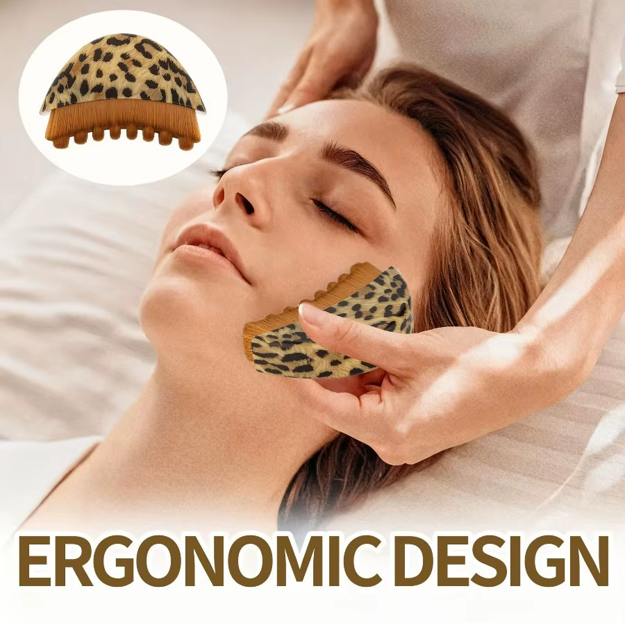 Facial Massage Brush for Face & Jawline, Ergonomic Dry Brush Designed for Precis