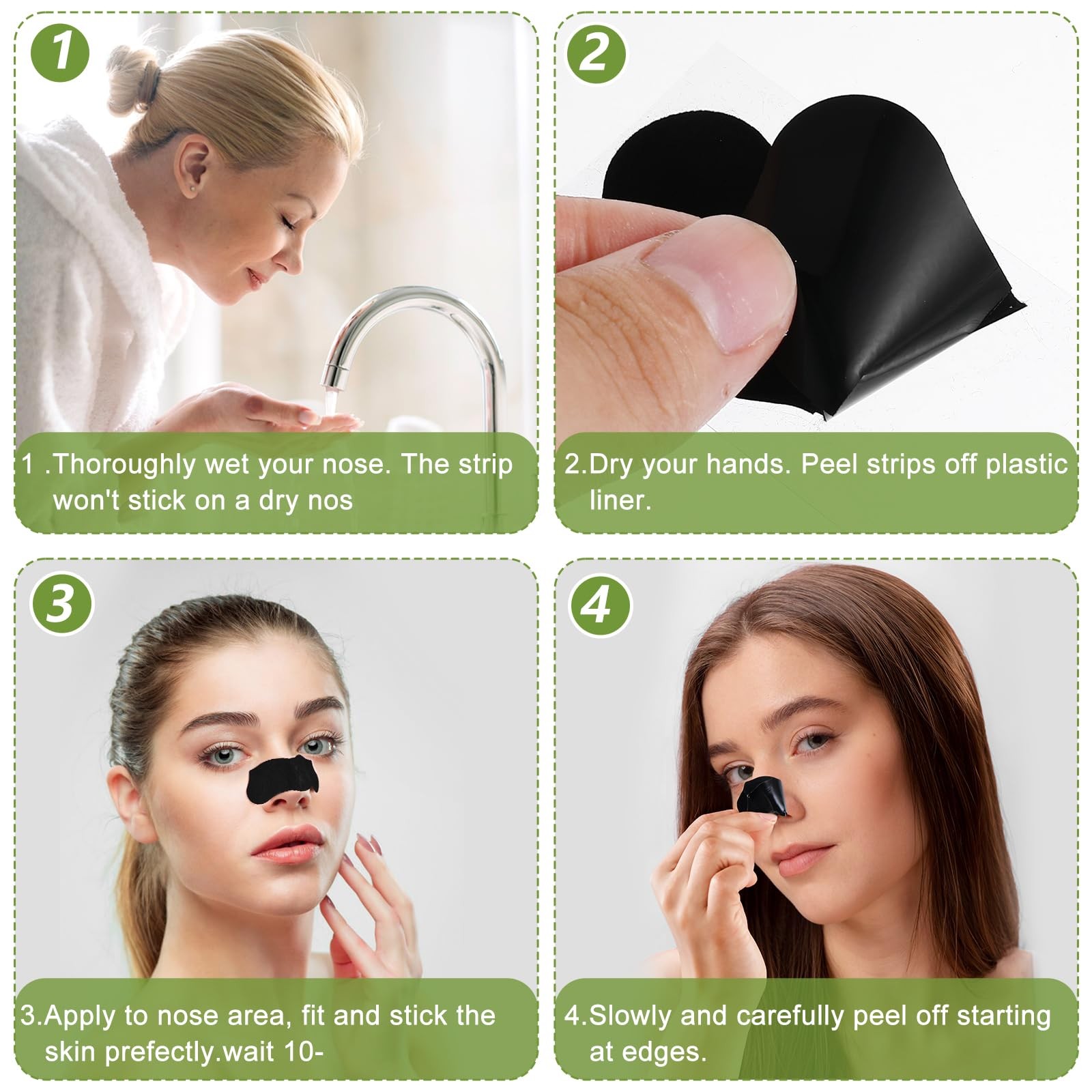 YUXIANLB 70Pcs Bamboo Charcoal Face Strips For 1 Count (Pack of 70)