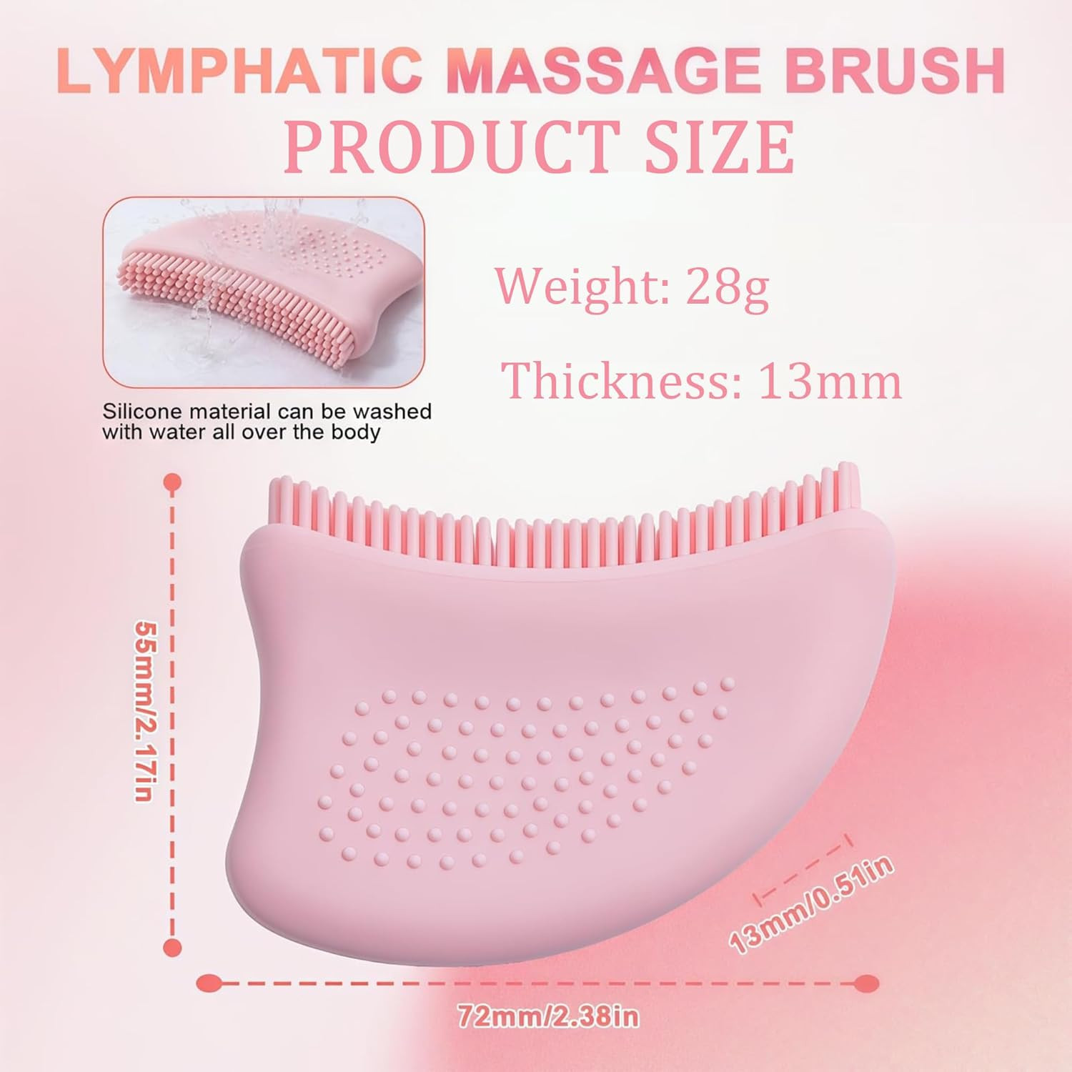 Lymphatic Contour Face Brush for Puffiness Relief & Jawline Sculpting, Soft E…
