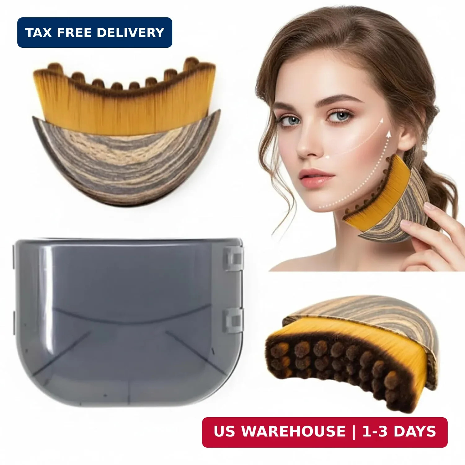 Lymphatic Contour Face Brush Sculpting Anti Puffiness Detox Lift Skin Glow