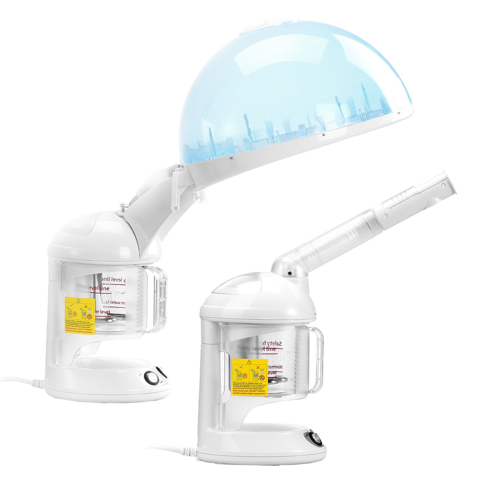 2-in-1 Hair & Facial Steamer with Detachable Bonnet, Nano Ionic & UV Ozone