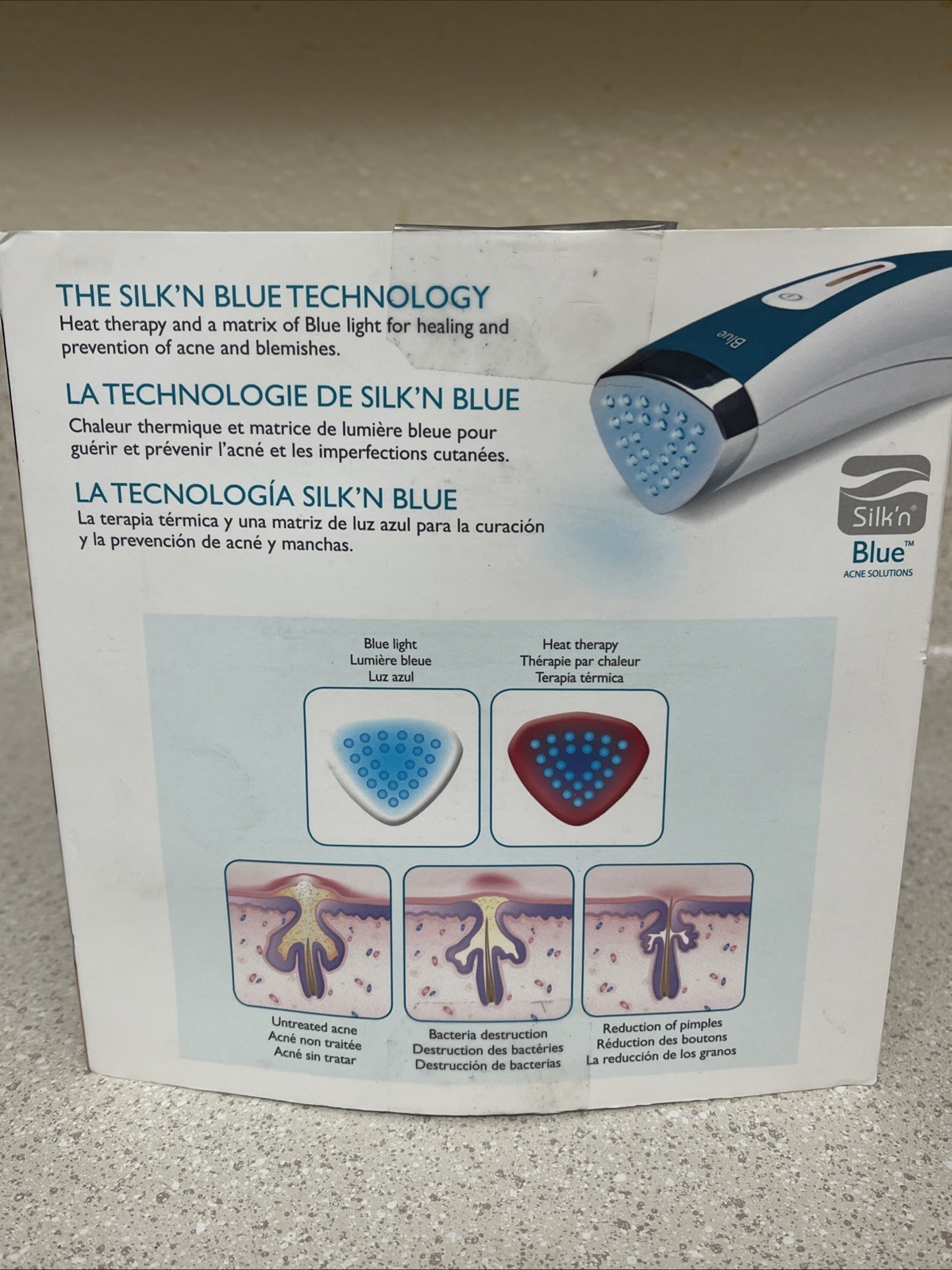 Silk’n Blue Acne Light Therapy Solutions for Clear Skin Open Box