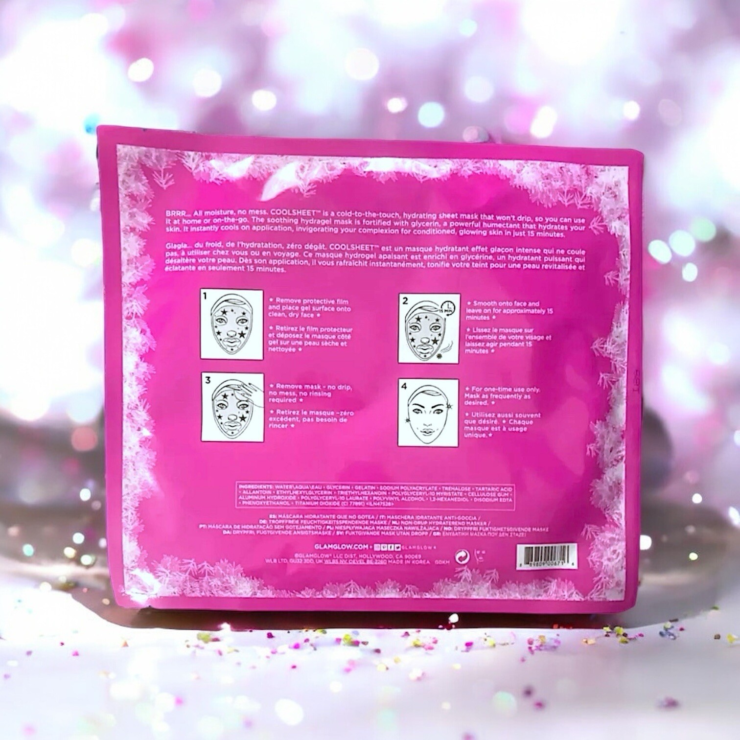 Glamglow Coolsheet No-Drip Hydrating Sheet Mask Brand New In Package