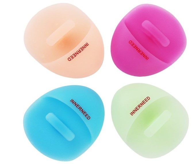 4 Pack Silicone Face Cleanser Brush Soft Facial Cleansing Scrubber