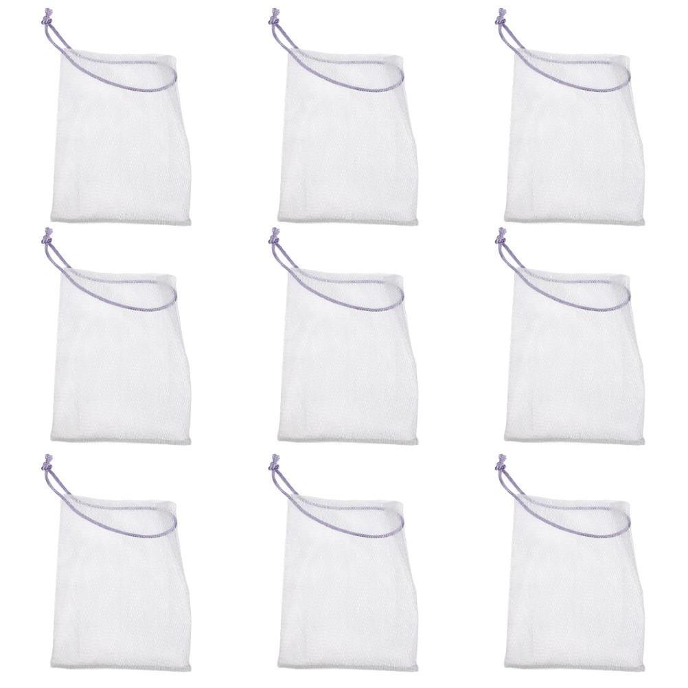 40 Pcs Nylon Soap Foaming Net Bag Facial Bubble Helper For Bath Use