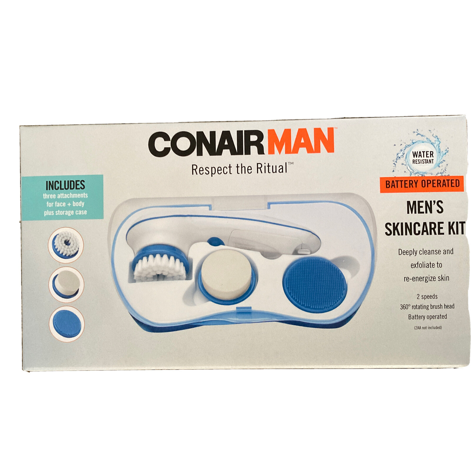 Conair Battery Operated Men’s Skincare Kit men facial skin face FAST SHIPPING