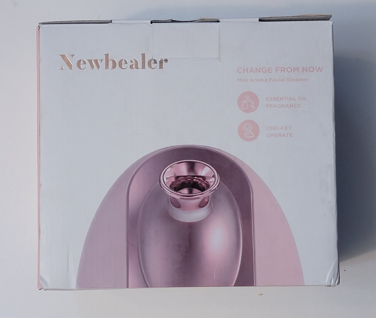 Newbealer Mini Aroma Face Steamer, 160ml Hot Mist Facial Humidifier Atomizer