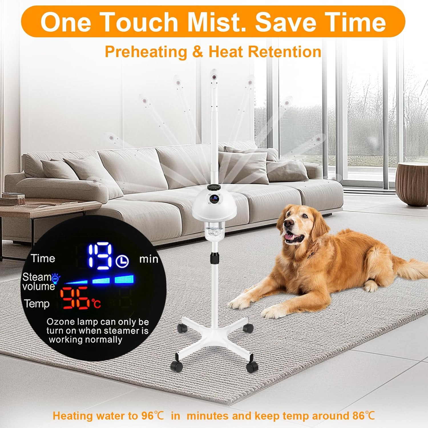 Professional Facial Steamer, Vaporizador Facial with Steam Adjustable & Timer, M