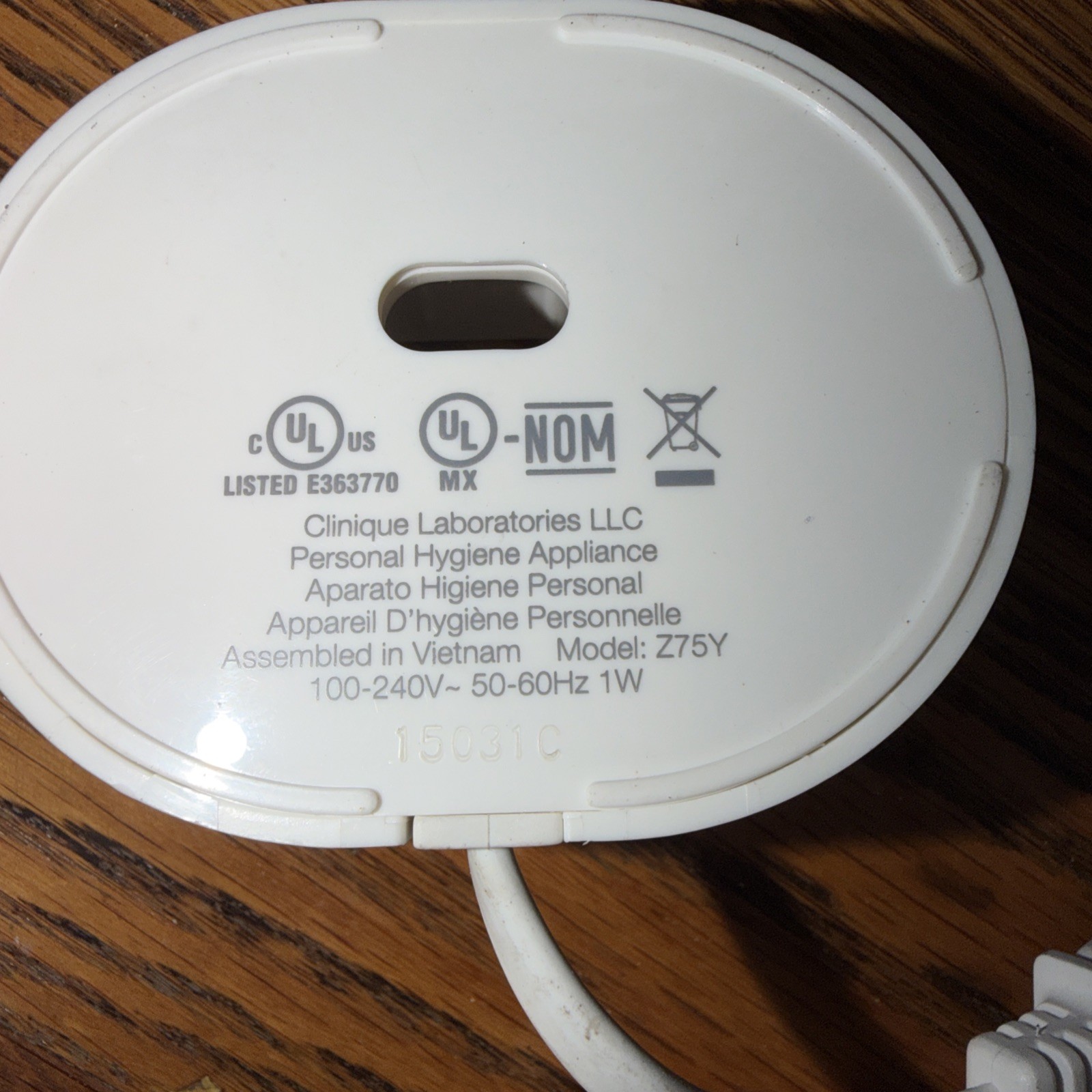 Clinique Charging Dock Charger Model Z75Y ONLY Sonic System Facial Brush