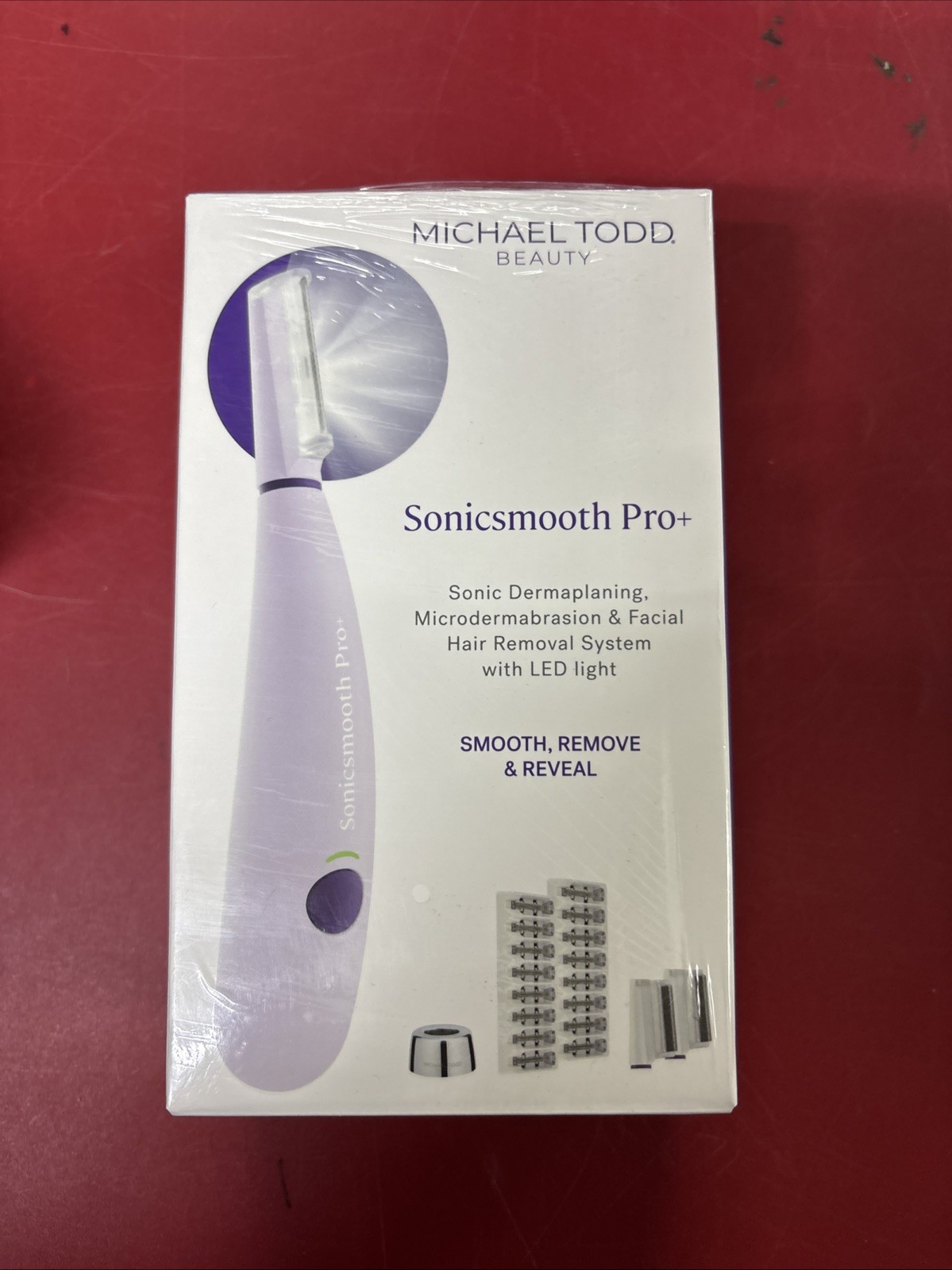 Michael Todd Sonicsmooth Pro+ Sonic Dermaplaning Facial Hair Removal New Sealed