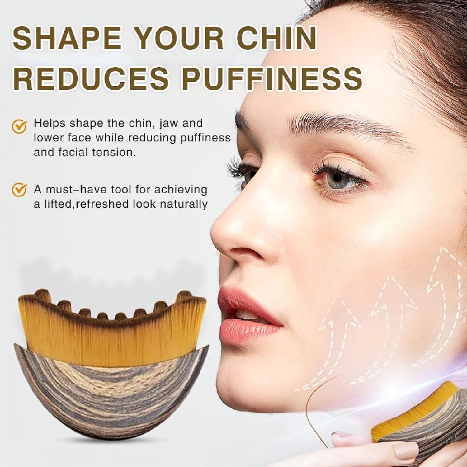 Face Brush – Dry Brushing Face Massager Chin & Jawline Sculpting 1PCS
