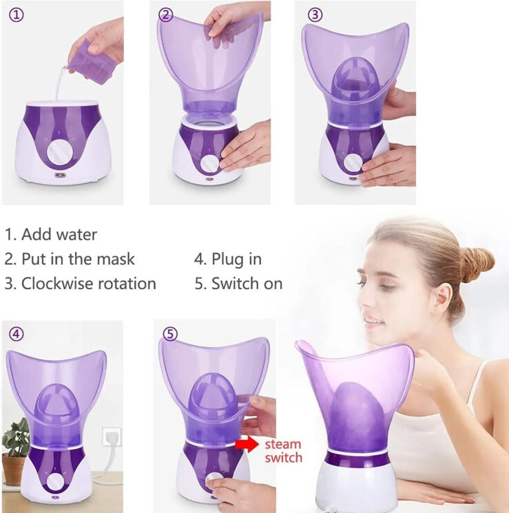Deep Cleanser Beauty Face Steamer Steaming Machine Heat Sprayer Facial Device
