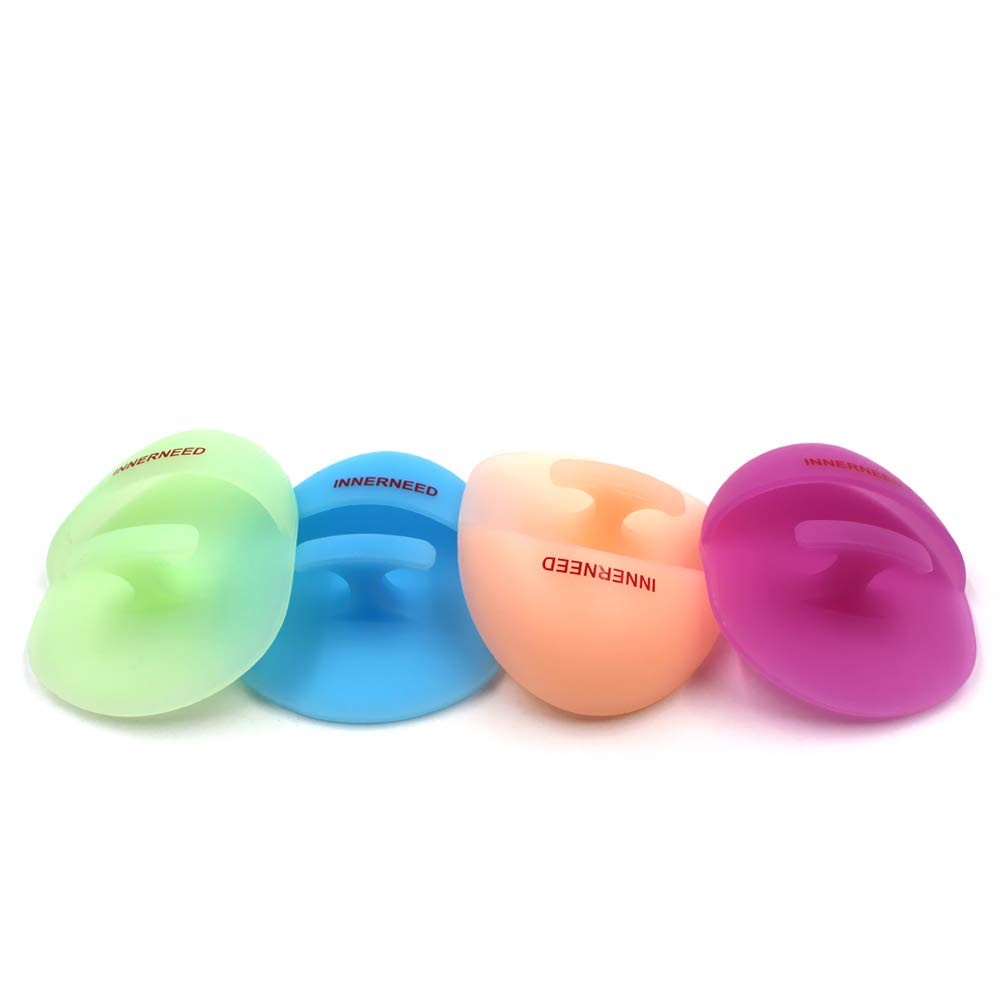 INNERNEED Super Soft Silicone Face Cleanser 4 Count (Pack of 1), 4 Mix Colors