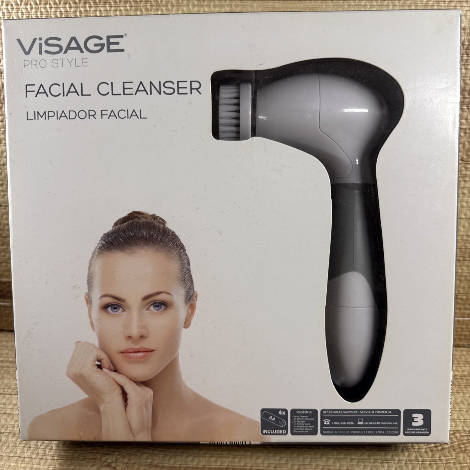 Visage Pro Style Facial Cleanser NIB Spinning Brush Model GT-FCr-02 New