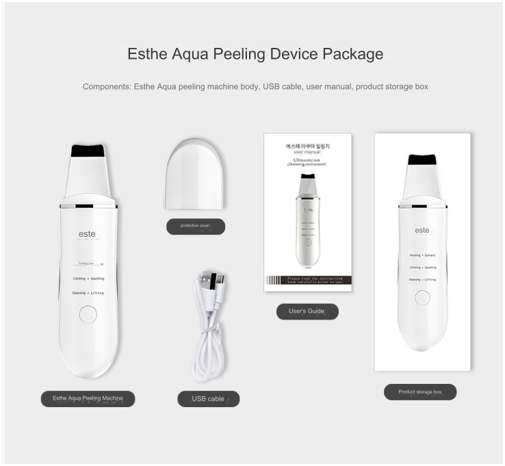 ESTE Aqua Peeling Galvanic Ion Massager Lifting Cooling Peeling Anti-Aging