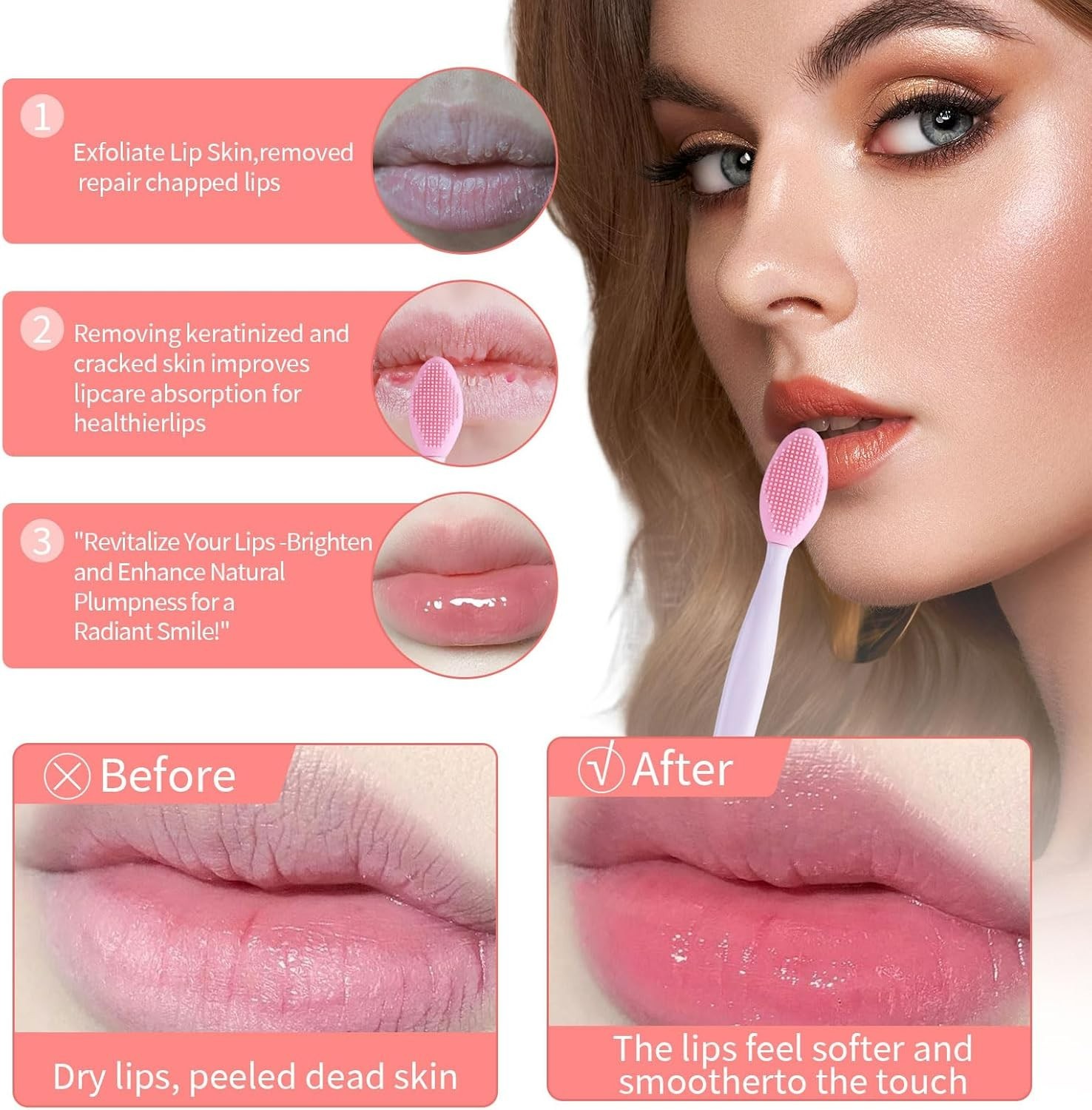 Complete 5-Pc Silicone Brush Set – For Perfect Facial Cleansing and Lip Care