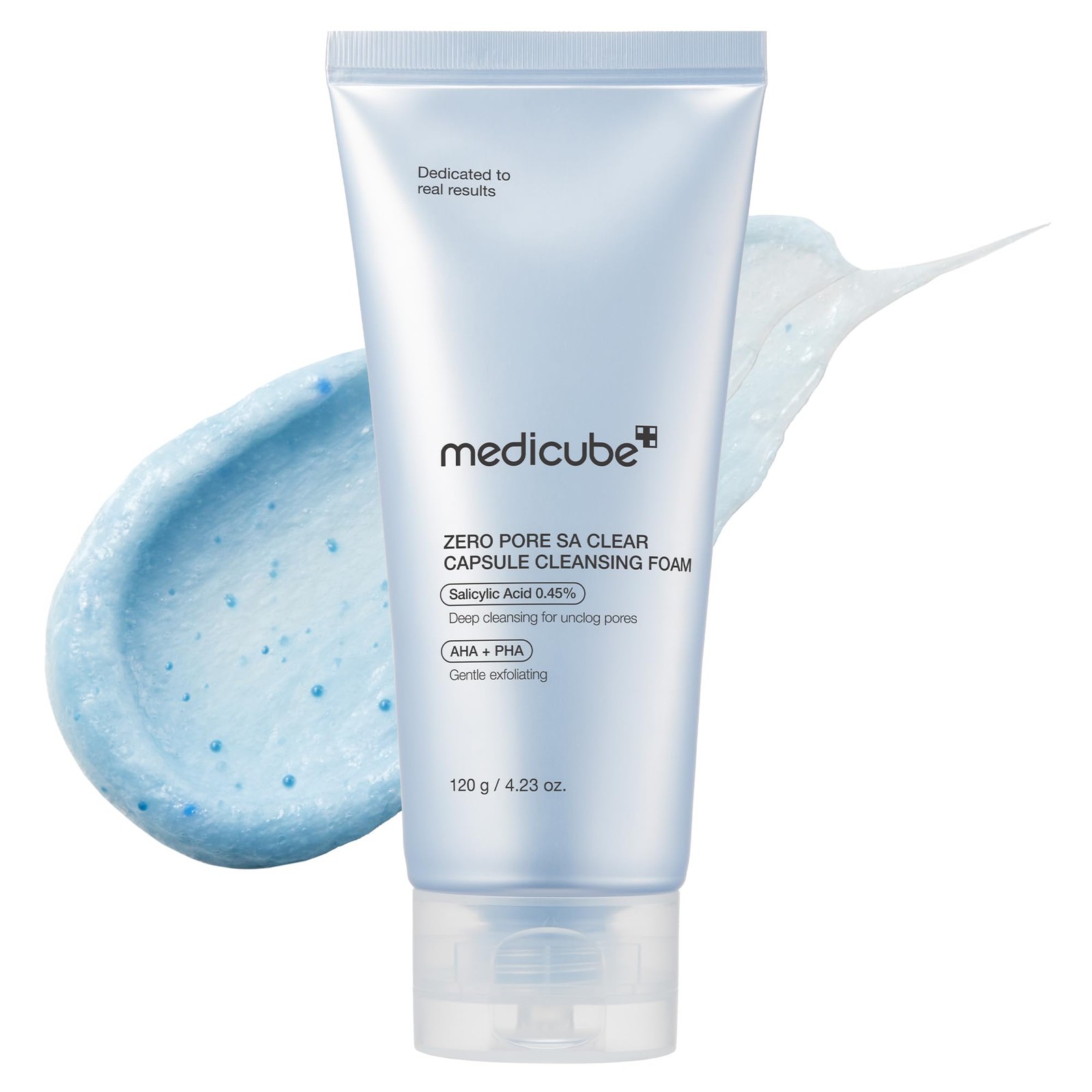 medicube Facial Cleanser 4.23 Ounce (Pack of 1), Zero Capsule(AHA+BHA+PHA)