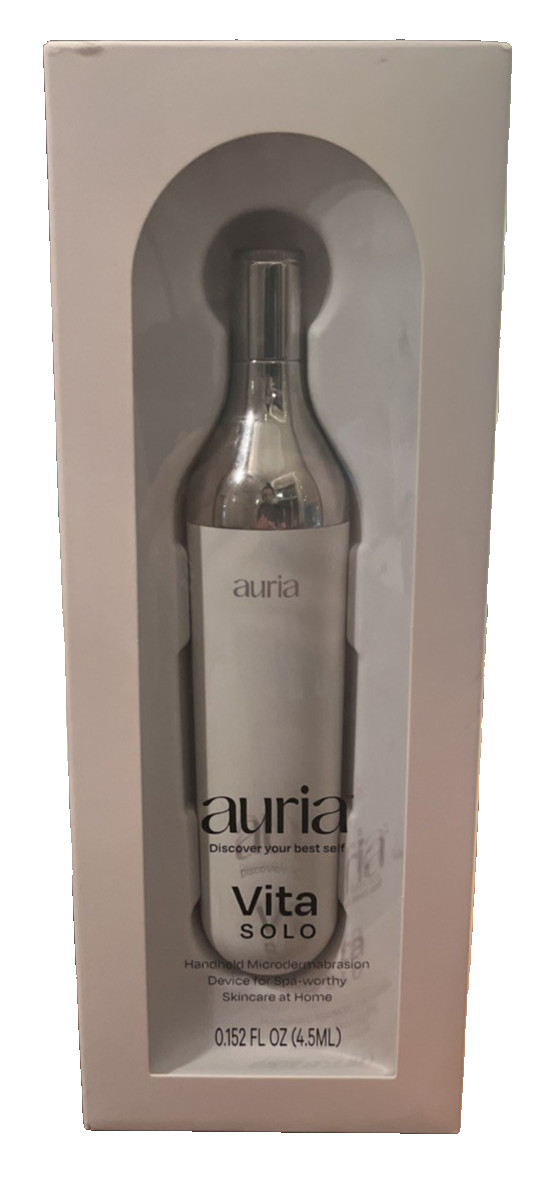 NEW IN BOX Auria Vita Trio Handheld 3-in1 Facial Treatment Tool, Exfoliate, Tone