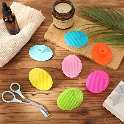 100 Pcs Silicone Face Scrubber Brushes – Soft Exfoliating Cleansing Tool, 20 Col