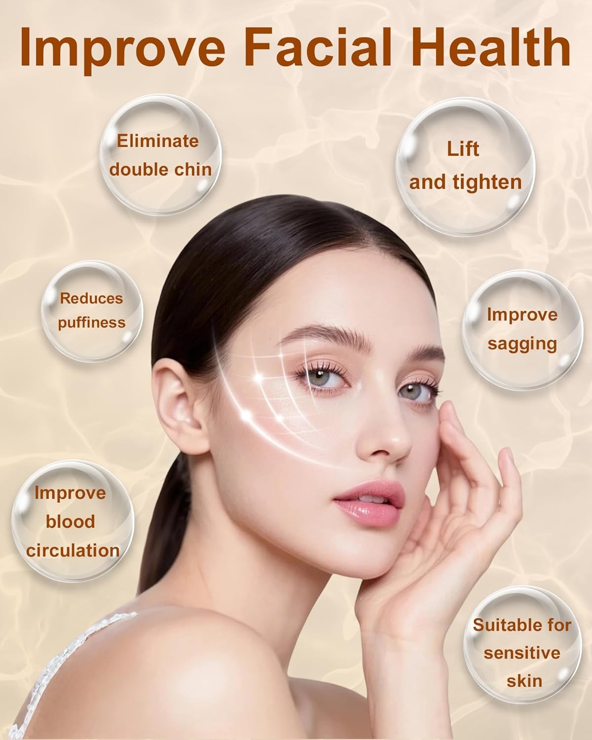New Lymphatic Contour Face Massager Brush Massager by Glowiex