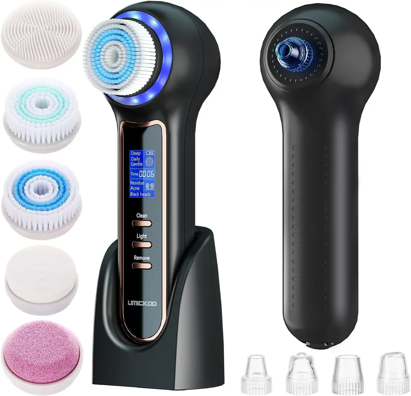 2 in 1 Facial Cleansing Device USB Rechargeable Skin Care Tool Set