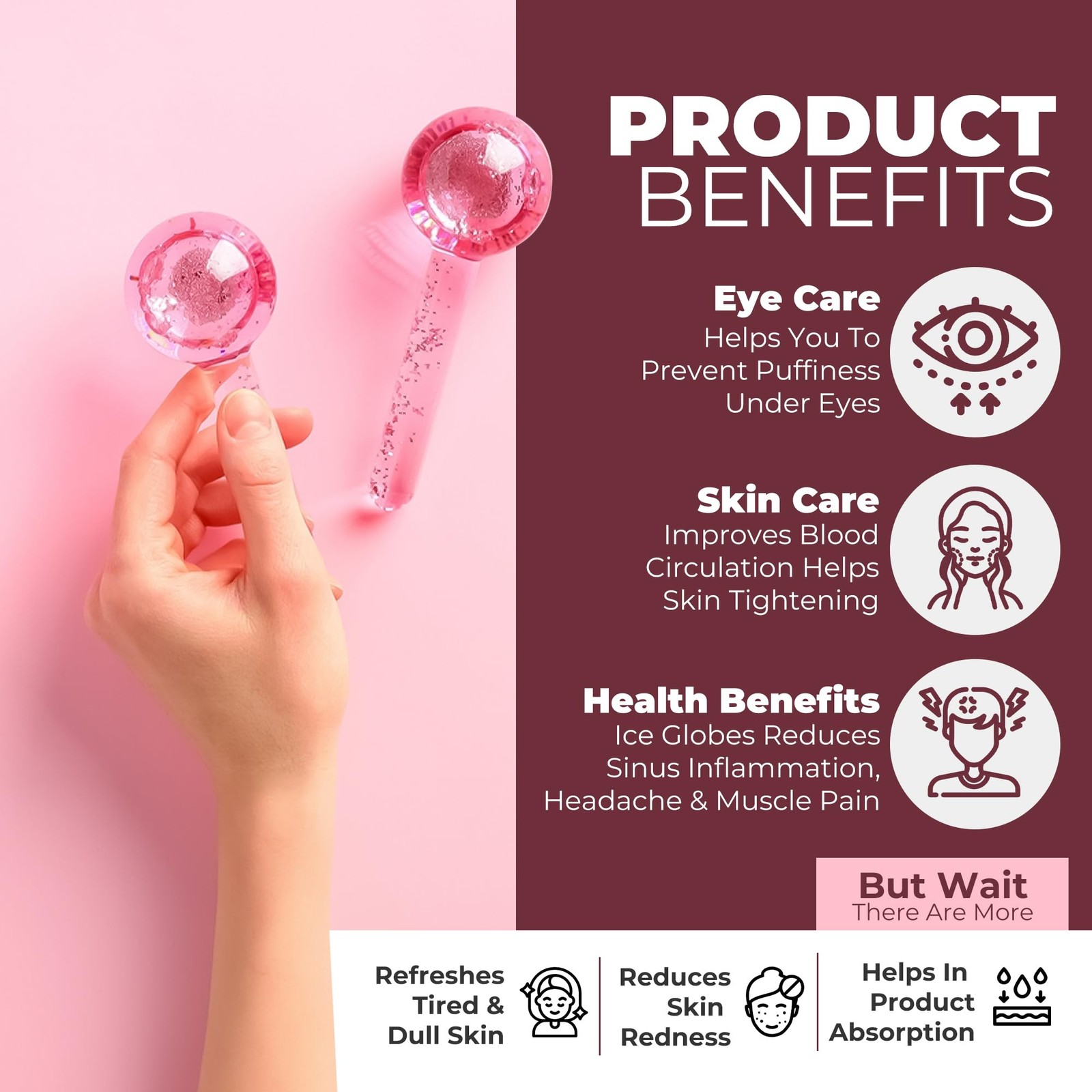 Ice Globes for Face 2Pcs-Enhancing Daily Beauty with Ice Globes for Facials