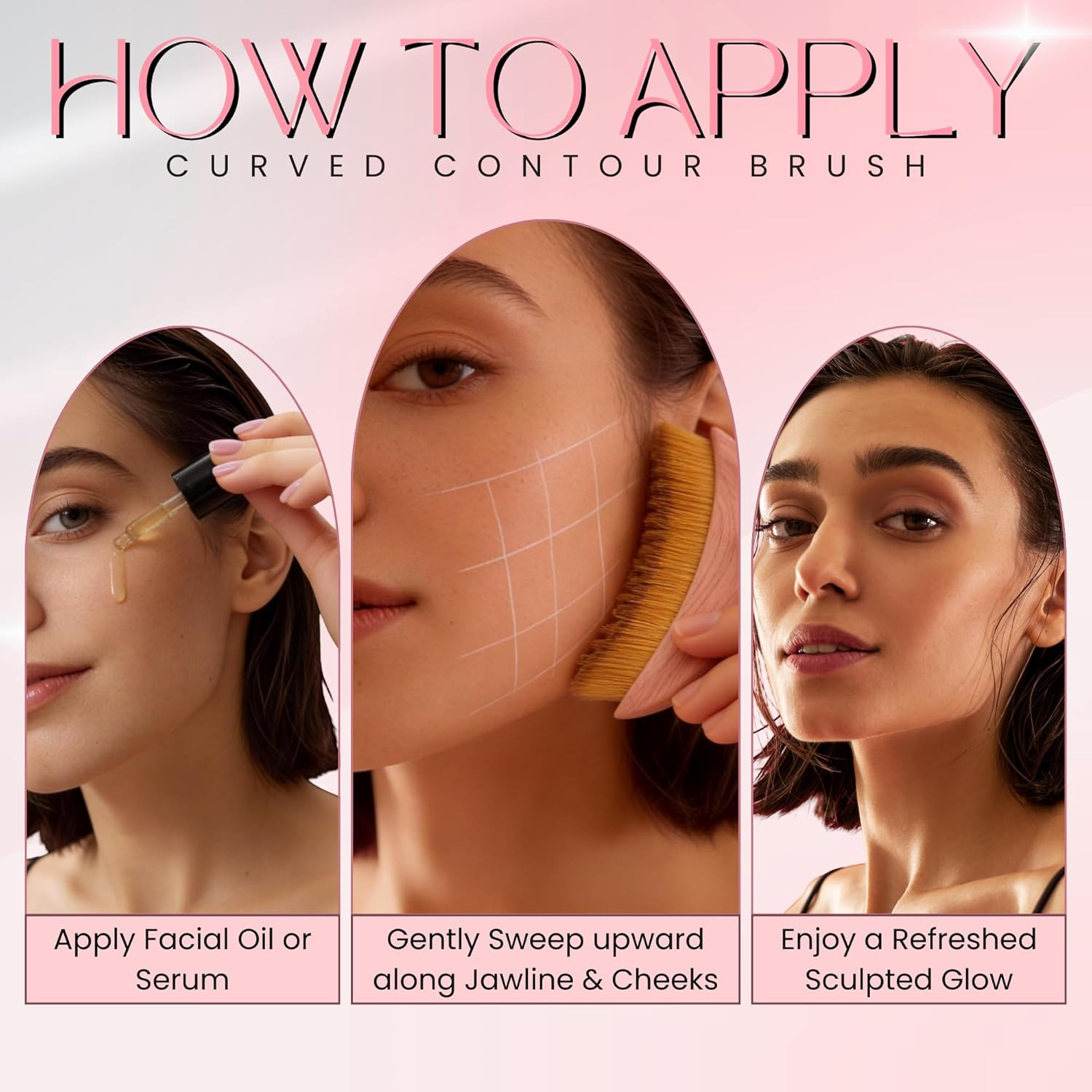Lymphatic Contour Face Brush – Face Brush for Lymphatic Drainage with Soft Brist