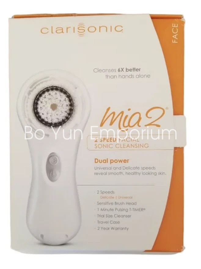 Mia 2 Clarisonic Sonic Cleansing Facial Skin Brush System New White/Pink
