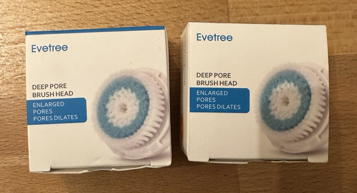 EveTree 2-Pack Deep Pore Replacement Facial Brush Heads For Clarisonic