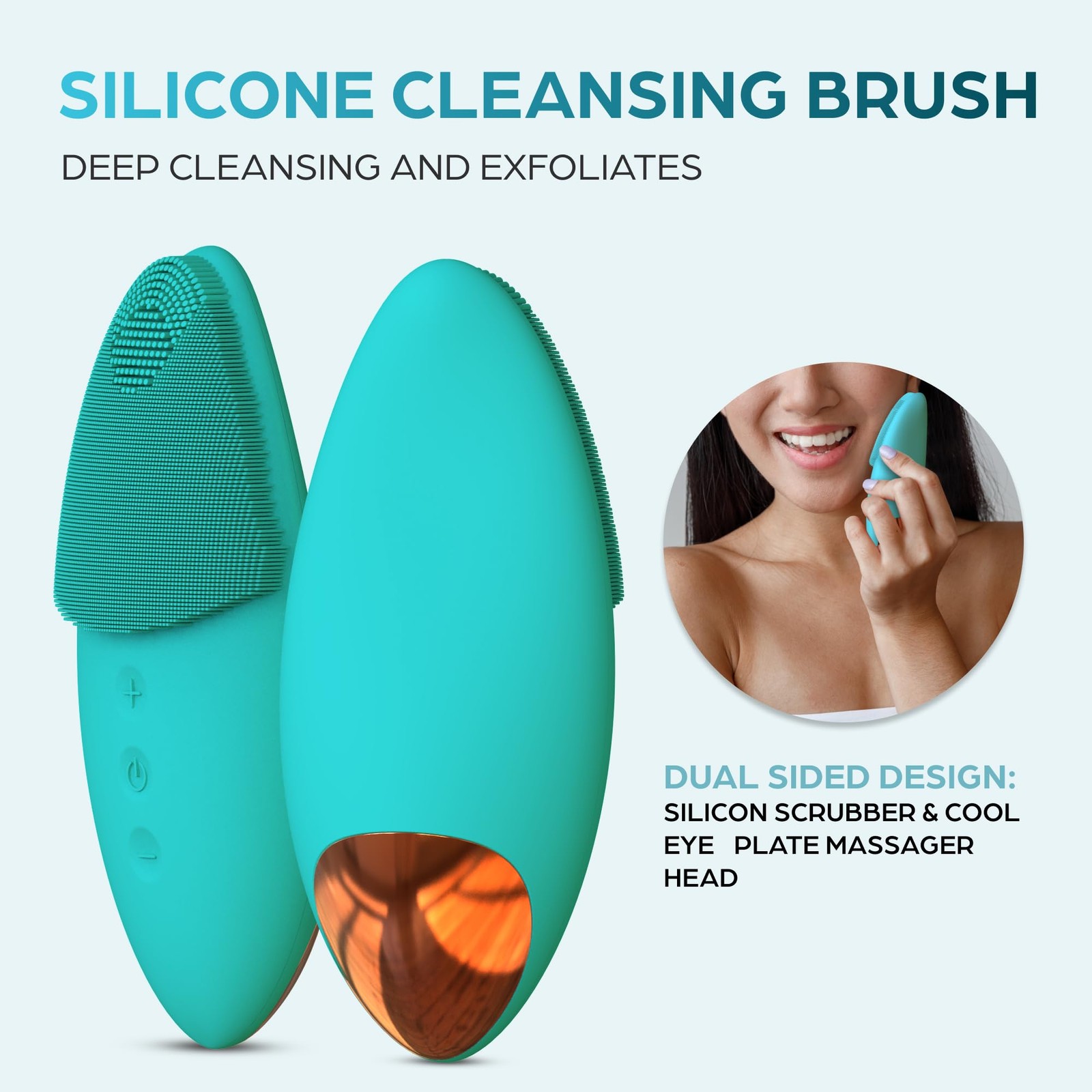 12-Speed Gentle -Cleansing Brush, Rechargeable Silicone Scrubber, Deep-Cleani…