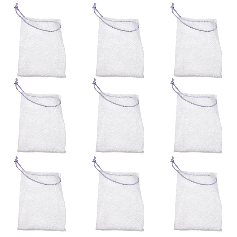 40 Pcs Nylon Soap Foaming Net Bag Facial Bubble Helper For Bath Use