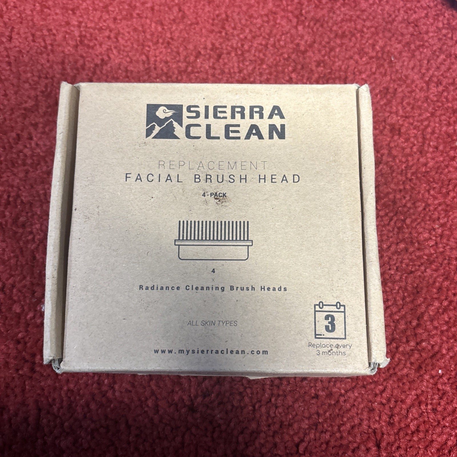 NEW Sierra Clean Replacement Facial Cleansing Brush Heads 4 Deep Pore Brushes