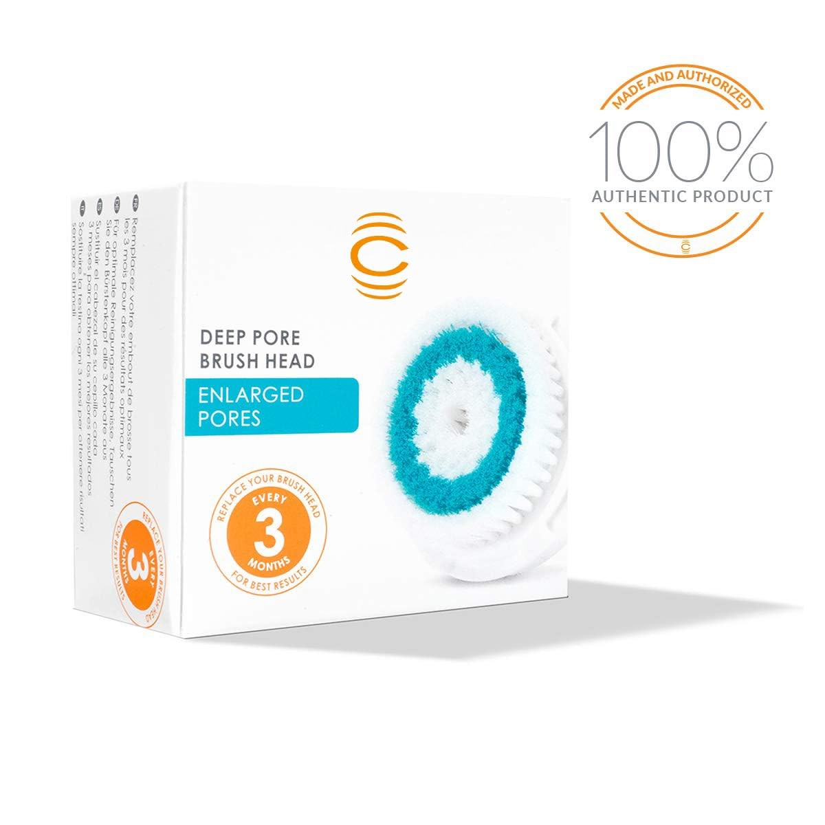 Deep Pore Cleansing Brush Head | with Clarisonic Mia 1, Mia 2, Mia Fit, Alpha…