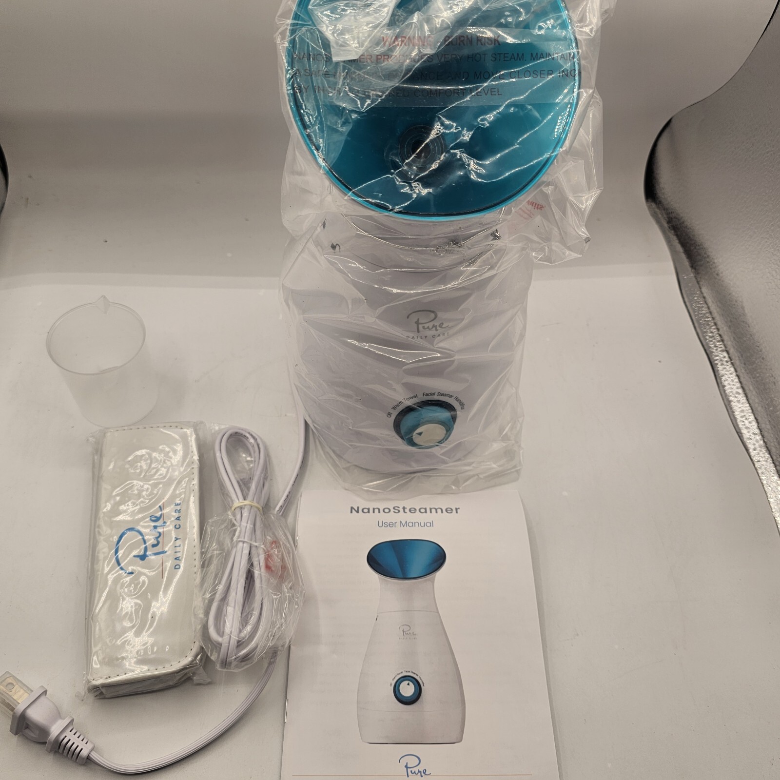 Pure Daily Care NanoSteamer Large 3-in-1 Nano Ionic Facial Steamer with 5 Piece