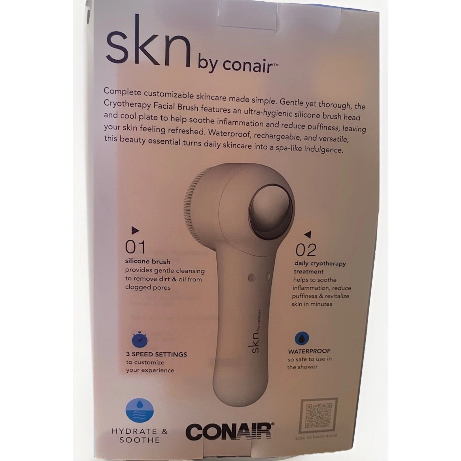 ✨ Conair SKN CryoAdvanced™ Cryotherapy Facial Brush – Hydrate & Soothe ✨