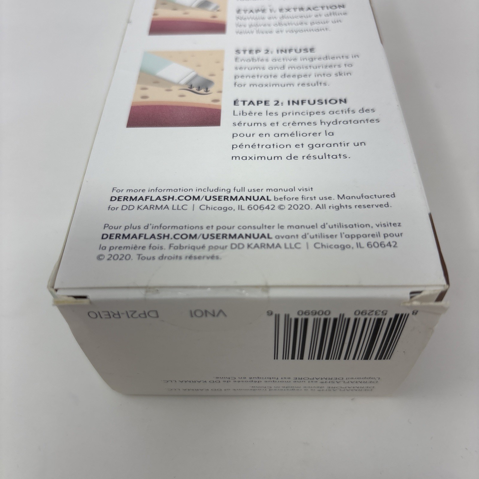 DERMAFLASH DERMAPORE Pore Extractor & Serum Infuser Mint Sealed