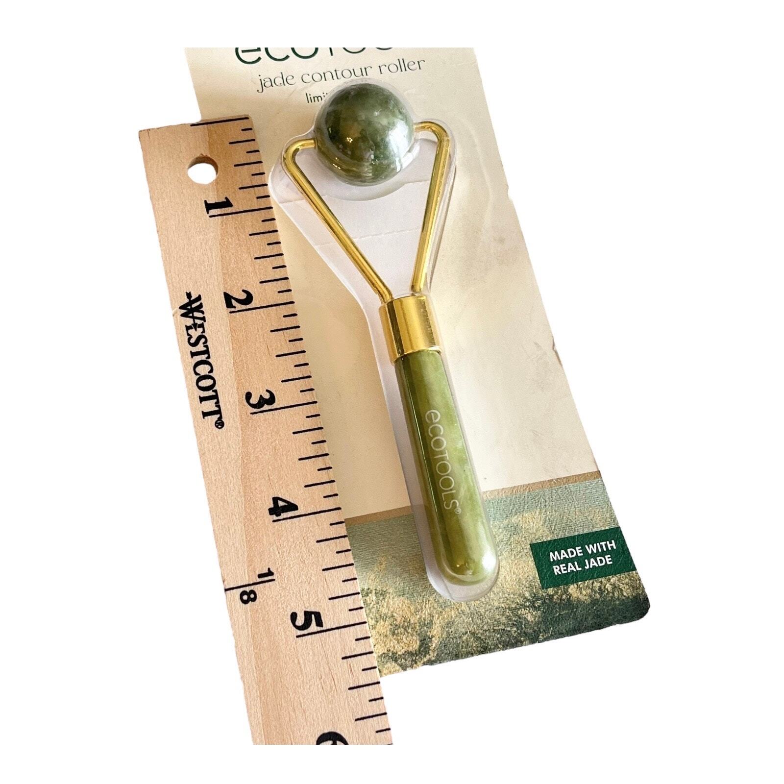 NEW EcoTools Jade CONTOUR ROLLER 5” Limited Edition Made with Real Jade Green