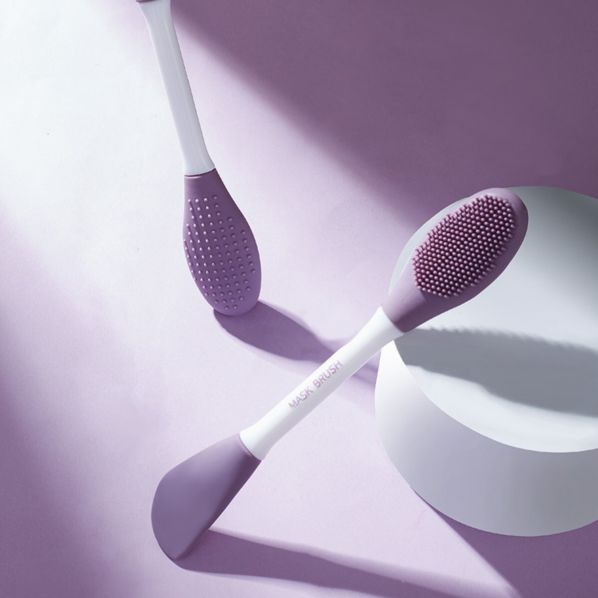 2-in-1 Silicone Facial Cleansing and Mask Brush for Deep Cleaning, Exfoliating