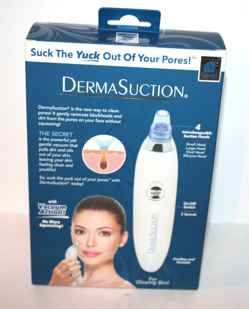 NEW DermaSuction Facial Pore Cleaning Device As Seen on TV Battery Operated NIB